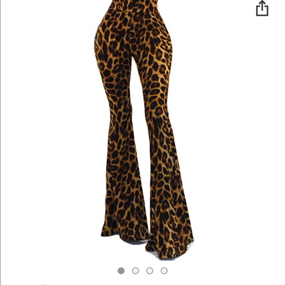 Leopard print Bellbottom pants